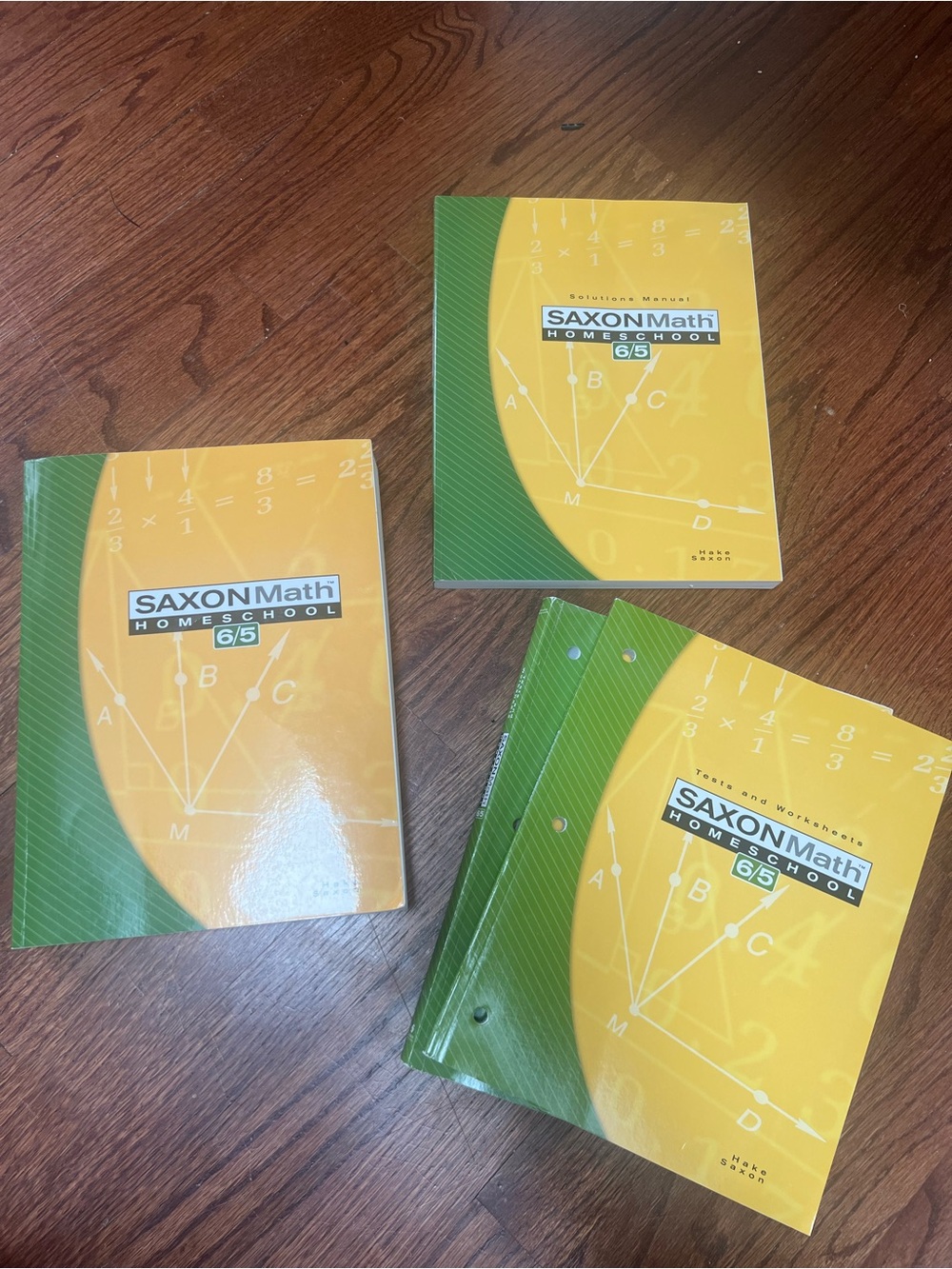 SAXON Math 6/5 Homeschool Set - Yellow & Green